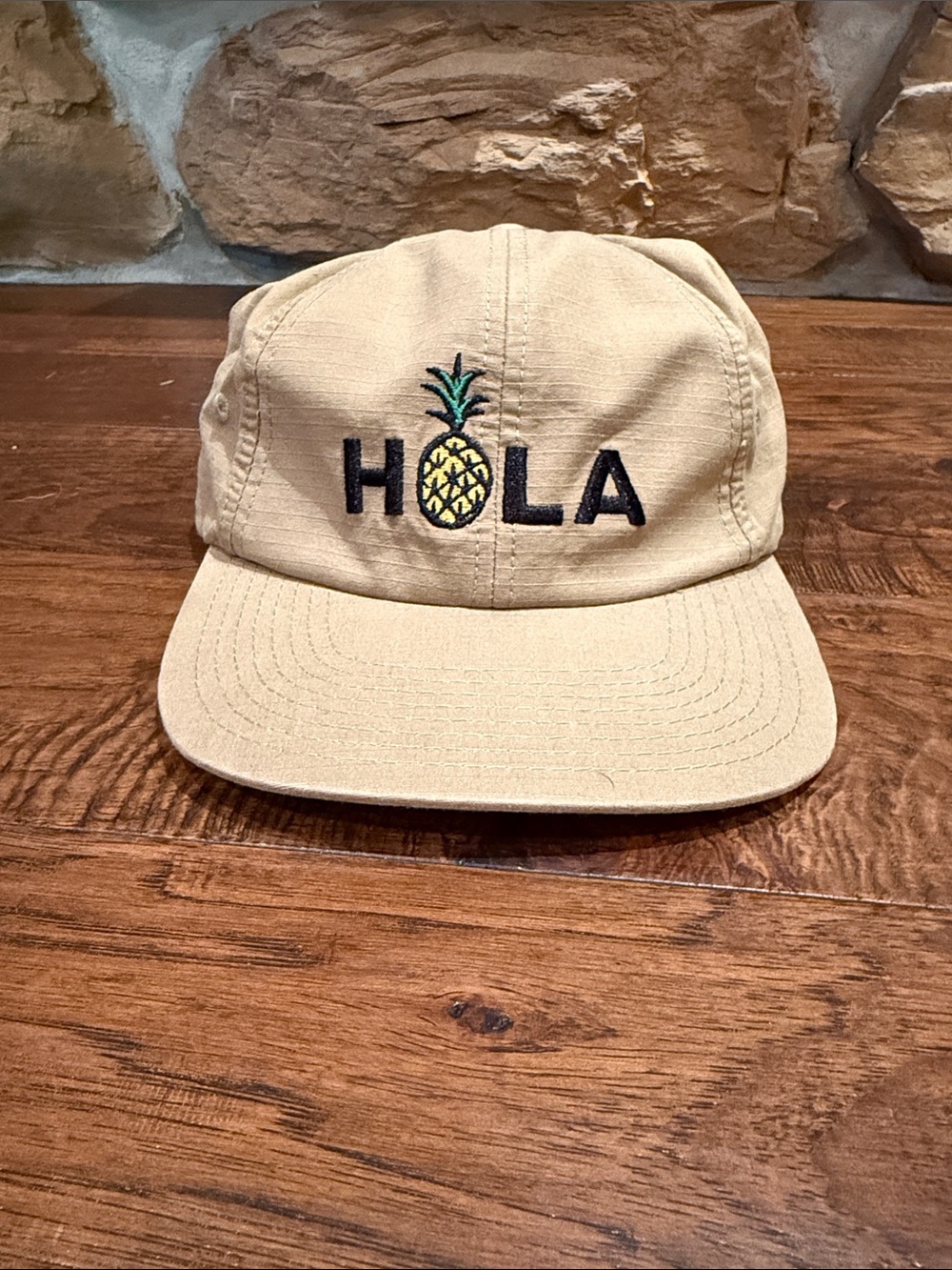 Howler Brothers Tan Hat with Embroidered Pineapple HOLA